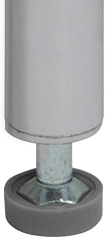 Akro-Mils AWFOOTLEVEL4PK – Placa de pie niveladora para sistema de estante de alambre cromado con patas verticales, paquete de 4 unidades