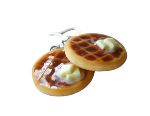 Buttery Waffle Mini Food Dangle Earrings