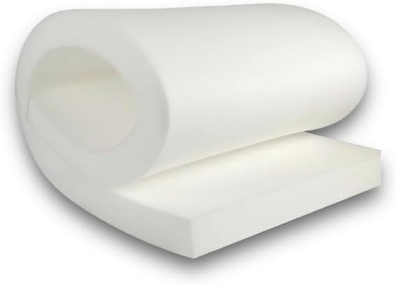 Prime Foam (18 pulgadas de ancho x 72 pulgadas de largo) espuma de tapicería de alta densidad, color blanco (3 pulgadas de alto x 18 pulgadas de