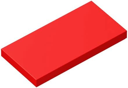 Bloque de azulejos clásicos a granel, azulejos rojos de 2 x 4, azulejos de construcción planos de 100 piezas, compatibles con piezas y piezas de
