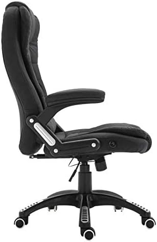 daals Silla de oficina reclinable ejecutiva extra acolchada (tela negra)