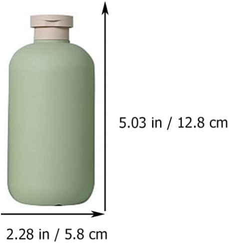 Lurrose Botellas exprimibles con tapa abatible, 3 recipientes de cosméticos recargables, botellas de champú y acondicionador de viaje para artículos