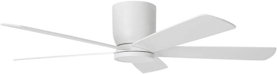 Collection Britton SW19110 MWH – Ventilador de techo LED integrado de 52 pulgadas con kit de luces y mando a distancia, color blanco mate