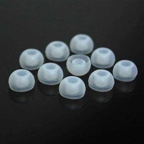 Earbudz 10 pares de almohadillas de silicona grandes de repuesto para auriculares (transparentes)