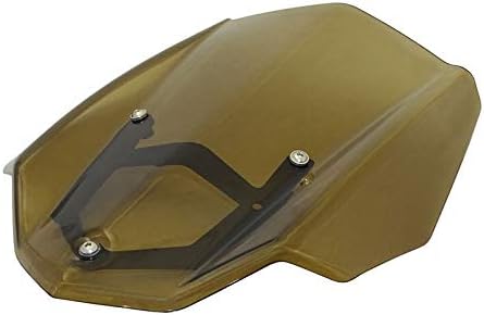 Parabrisas de motocicleta compatible con MT-03 FZ-03 MT-25 MT03 MT25 2016 2017 2018 2019 parabrisas con soporte (color  humo)
