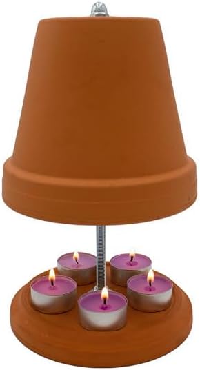 Calentador de olla de vela y arcilla, calentador de macetas y velas de arcilla 2024, calentador de luz de té, calentador de tetera, escritorio