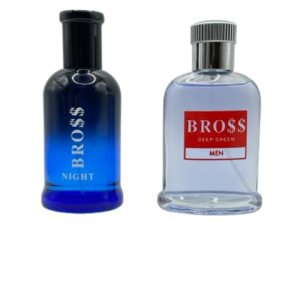 Colonia Bross Deep Green para hombres y colonia de noche Bross para hombres, 3.4 oz3.4 fl oz (Our Impression of Hugoo Boss Green and Boss by Night), Colonia Bross Deep Green para hombres y colonia de noche Bross para hombres, 3.4 oz3.4 fl oz (Our Impression of Hugoo Boss Green and Boss by Night),