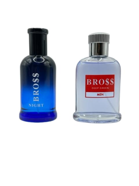 Colonia Bross Deep Green para hombres y colonia de noche Bross para hombres, 3.4 oz3.4 fl oz (Our Impression of Hugoo Boss Green and Boss by Night),