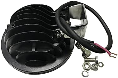 Barra antivuelco Black Horse Armour incluye juego de luces LED de 5.3 pulgadas de diámetro con anillos de ribete rojo negro mate compatible con