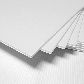 Cartel de Coroplast de 24 x 36 pulgadas, 0.157 in, tablero de plástico blanco en blanco, se adapta a la mayoría de marcos A, paquete de 2