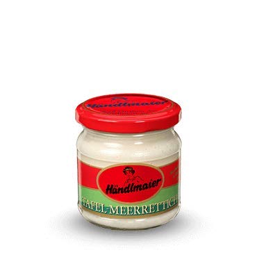 Crema de rábano picante bávaro picante picante  Receta tradicional bávara  7.05 oz  Händlmaier  Alemania