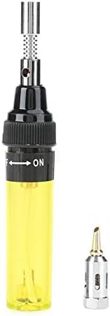 Pluma de soldadura de gas recargable inalámbrica Iso-Tip Pluma de gas butano para herramienta de reparación de PC electrónica 8ML ((amarillo))