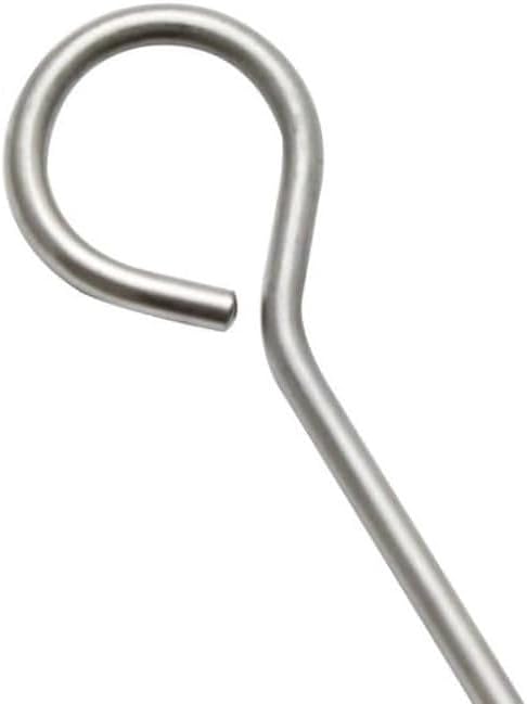 Juego de 12 pinchos redondos de acero inoxidable de 8 pulgadas para cócteles, aperitivos, sándwich de frutas, barbacoa, aperitivos, fuente de