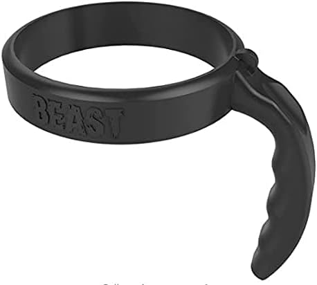 BEAST – Juego de vasos de 30 onzas con asa, taza de café de acero inoxidable + 2 cepillos para pajillas, caja de regalo y mango negro