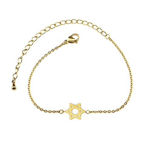 star of david, jewish jewelry, jewish bracelet, bracelet, magen david, bat mitzvah gift, star bracelet, judaica jewelry, jewish, judica (Gold)