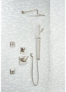 Delta Faucet Vero Serie 17T T17T253-SS – Kit de molduras de ducha de doble función con cabezal de ducha de lluvia de un solo rociador, acero