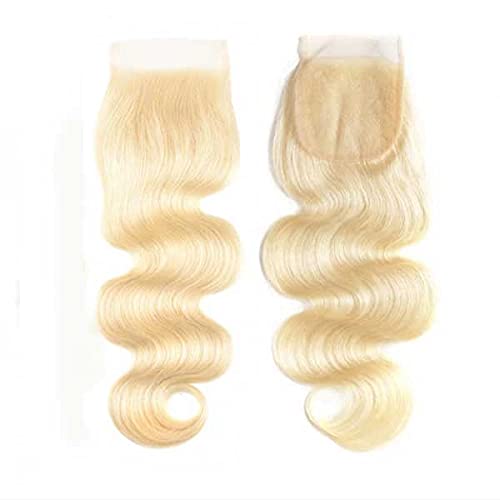 Extensiones de cabello ondulado virgen, color 1B, densidad 130%, cierre de encaje suizo, suave con piezas de cierre en la parte superior