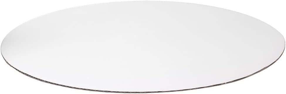 O’CREME White-Top – Plato redondo redondo para tartas corrugado resistente a la grasa y desechable, 16 pulgadas de diámetro, paquete de 10