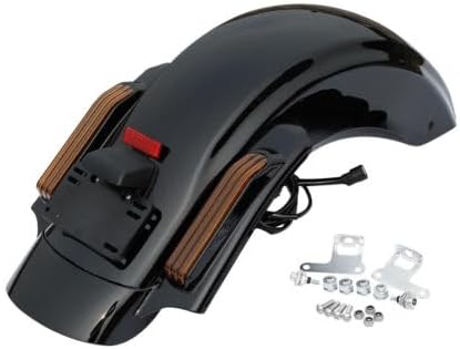 TCMT Alforjas estiradas de 4 pulgadas y guardabarros trasero LED para Harley Road King Road Glide Street Glide Electra Glide Ultra Limited 14-23