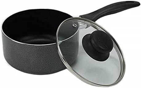 Bene Casa – Cacerola de aluminio antiadherente con tapa – Capacidad de 2 cuartos de galón – Apto para horno y lavavajillas – Mango Cool Touch