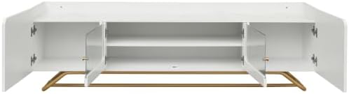 FridayParts Soporte para TV, color blanco