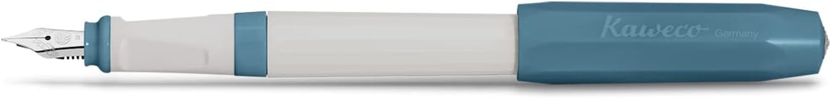 Kaweco PERKEO – Pluma estilográfica Old Chambray I Premium para cartuchos de tinta I Exclusive Pluma estilográfica 5.1 in I Nib F (fino)
