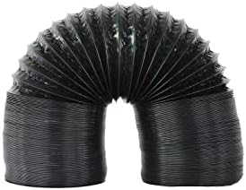 Manguera de ventilación para secadora de conductos de aluminio flexible sin aislamiento de 4 pulgadas y 25 pies para ventilación HVAC con dos