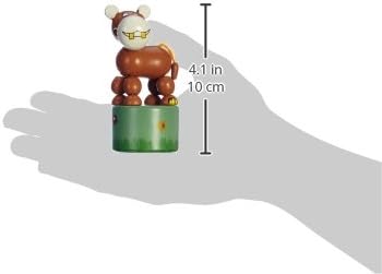 small foot 7924 Animales bailarines de madera África, juego de 6, figuras que se mueven y se balancean cuando se presiona la base, grandes piezas de
