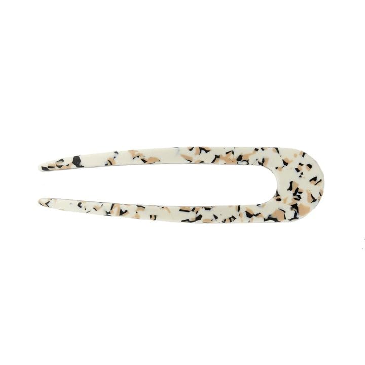 MACHETE Horquilla francesa de acetato italiano para cabello fino y grueso en terrazo, accesorios de peinado para mujeres y niñas de 5 pulgadas