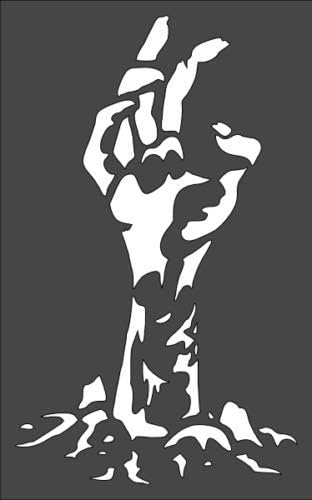 Plantilla de mano espeluznante, plástico reutilizable