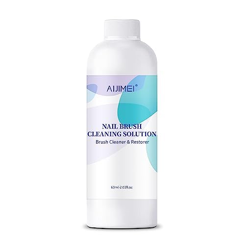 AIJIMEI Limpiador de cepillos de uñas, solución restauradora de gel acrílico, limpiador de cepillo de uñas de gel de limpieza rápida para pinceles