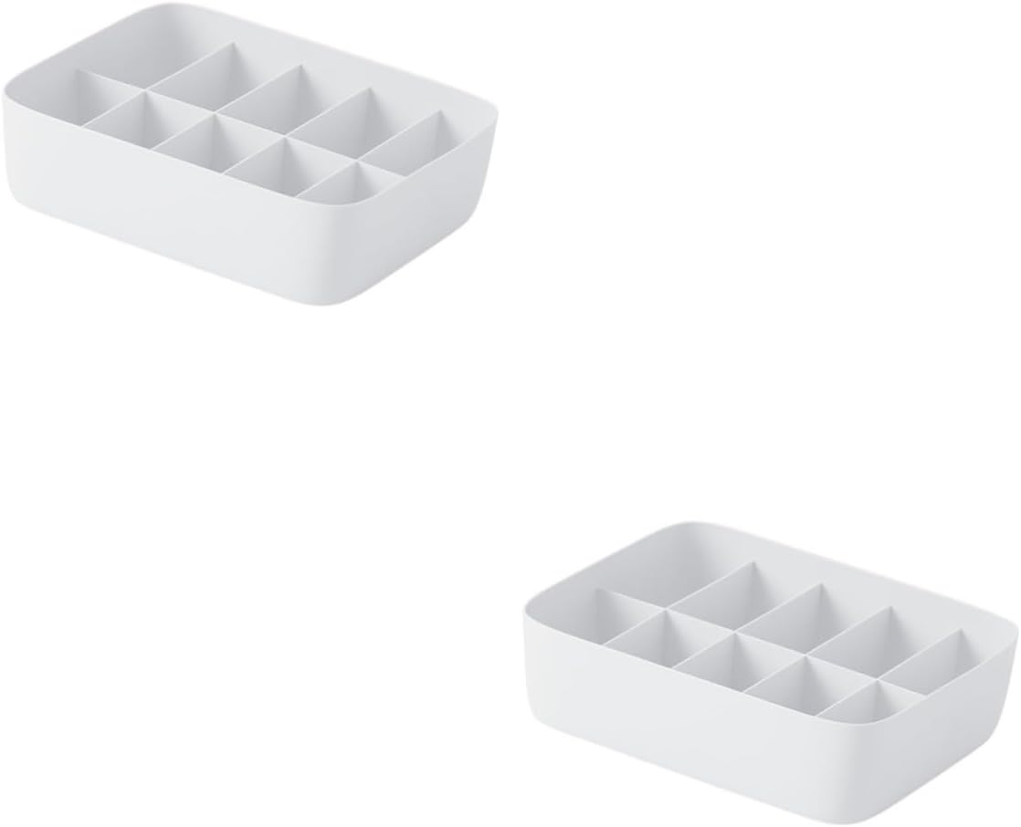 Holibanna Caja de 2 piezas de sujetador organizador cajón contenedor de almacenamiento apilable cesta de almacenamiento de ropa blanca