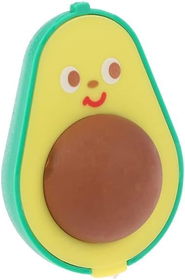 1 sacapuntas de aguacate lindo borrador de goma para niños, papelería para estudiantes u oficinistas, recompensas y premios de clase, caja de