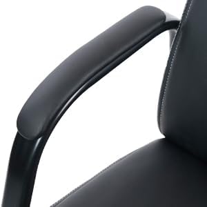 CLATINA Silla de invitados, silla de recepción, silla de escritorio de piel sintética con reposabrazos acolchado para recepción, oficina, sala de