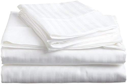 Rajlinen Sábanas de algodón extralargas de tamaño individual, 400 hilos, 100% algodón, sábana bajera con 12 a 15 pulgadas de profundidad para