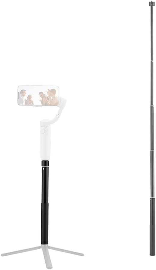 CAPART Palo selfie extensible de 51 pulgadas para DJI OSMO Mobile 6 OM4 SE OSMO Action 4 3 Pocket 3 2, Insta360 Insta360 One X2 X3 One GO 3 2, GoPro