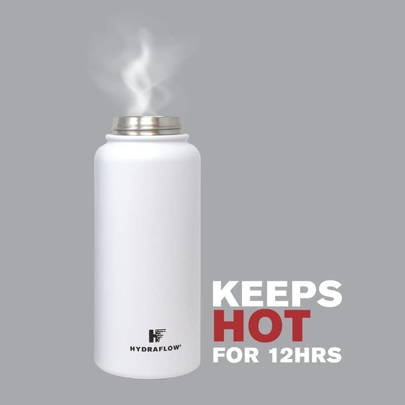Hydraflow Hybrid – Botella de agua aislada al vacío de triple pared con tapa para beber (25 onzas, grafito en polvo) Termos de metal de acero