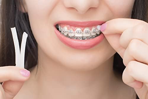 Carmel Cera de ortodoncia en caja perfumada de chocolate, paquete de 12, cera de alivio para aparatos dentales, dientes dañados, cera para pacientes