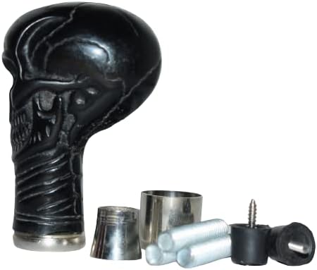 FICUS GIFT Mango de calavera negra con ketet completo para bastón