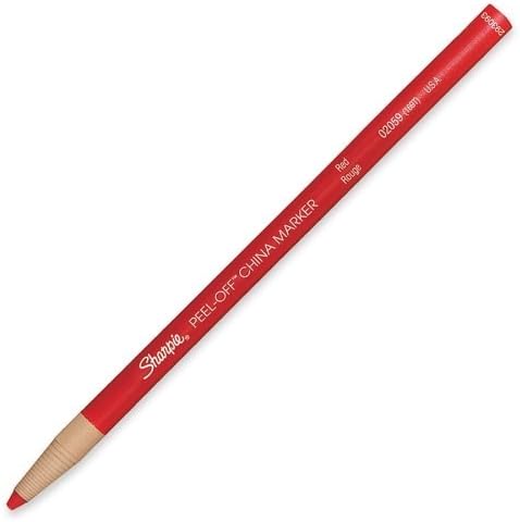 Sharpie Marcador de China Peel-Off 169T Rojo, 6 marcadores por pedido (02059)