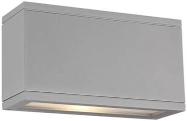 WAC Lighting WS-W2510-GH Rubix – Lámpara de pared LED rectangular para exteriores, tamaño único, blancografito