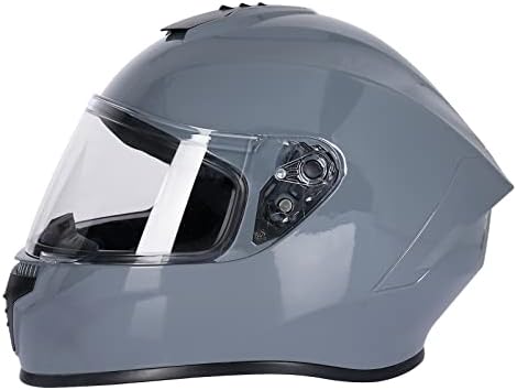 Casco de motocicleta de cara completa con guantes de motocicleta para hombres y mujeres + 2 viseras modelo DOT y bloqueo de casco para BMX ATV MTB,