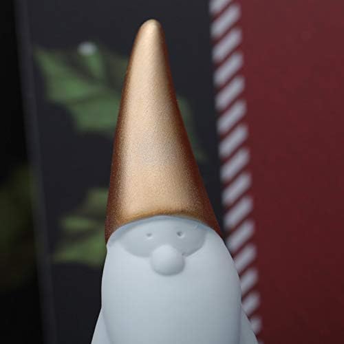 Simplifi-Life – Juego de 3 figuras de Papá Noel (cerámica, hechas a mano), color blanco
