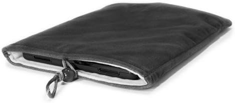 BoxWave Funda compatible con Chuwi MiniBook X – Bolsa de terciopelo, funda de tela de terciopelo suave con cordón – Negro azabache