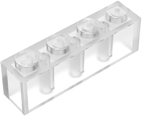 Ladrillo de construcción clásico de 1 x 4, bloque de ladrillo a granel de 100 piezas, ladrillos de transparencia completa de 1 x 4, compatible con