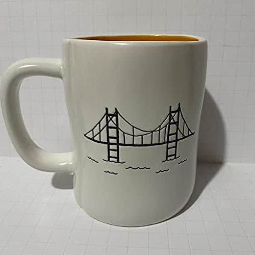 Rae Dunn SAN FRAN – SAN FRANCISCO – Taza de café de doble cara, cerámica