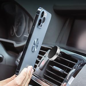 Paquete de 2 adhesivos para placa de metal para soporte magnético de teléfono de automóvil, adhesivo para cuna (compatible con soportes magnéticos),