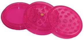 Molinillo de hierbas acrílico magnético de 3 piezas rosa
