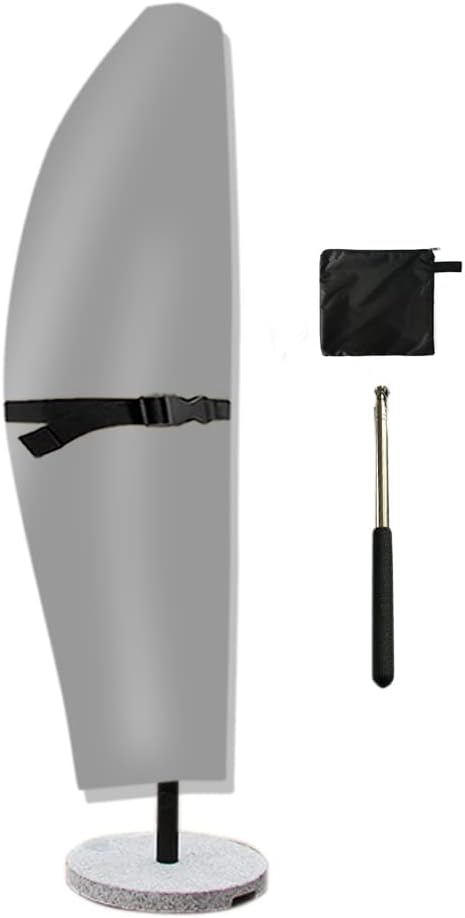 Junkogo Fundas impermeables para sombrilla de patio para sombrillas de exterior, se ajustan a paraguas de 9 a 12 pies con bolsa de almacenamiento y