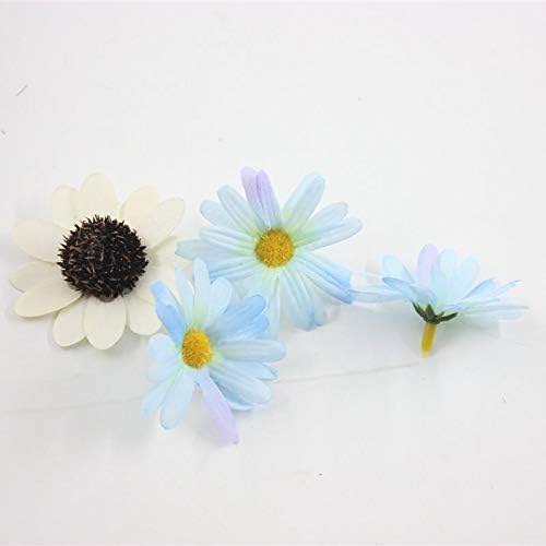 EdricShop 10 PCSlote Cabeca Artificial Flor De Seda Pequeno Crisantemo Cabeca De Flor Da Margarida Do Gerbera Falso DIY Casamento Colori – (Color